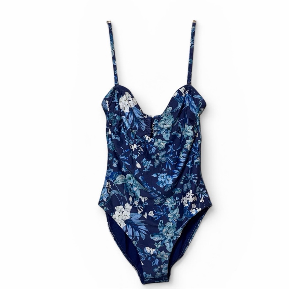 Kobi Halperin Princess One Piece Bathing Suit in Blue Floral Print NWT - Picture 5 of 9
